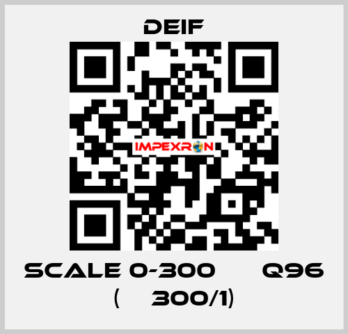 scale 0-300 А ЕQ96 (ТТ300/1) Deif