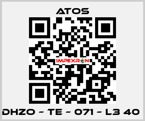 DHZO – TE – 071 – L3 40  Atos