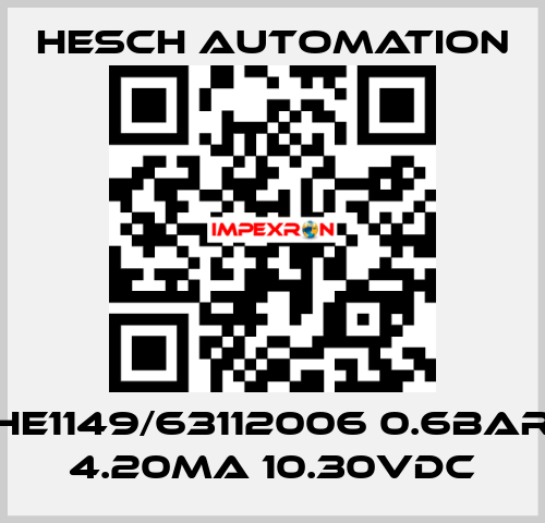 HE1149/63112006 0.6BAR 4.20MA 10.30VDC Hesch Automation