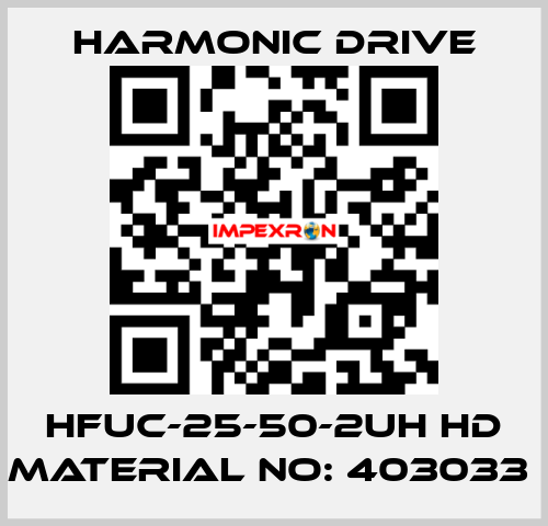 HFUC-25-50-2UH HD MATERIAL NO: 403033  Harmonic Drive