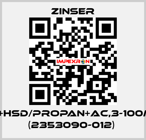 BD+HSD/Propan+AC,3-100mm (2353090-012)  Zinser