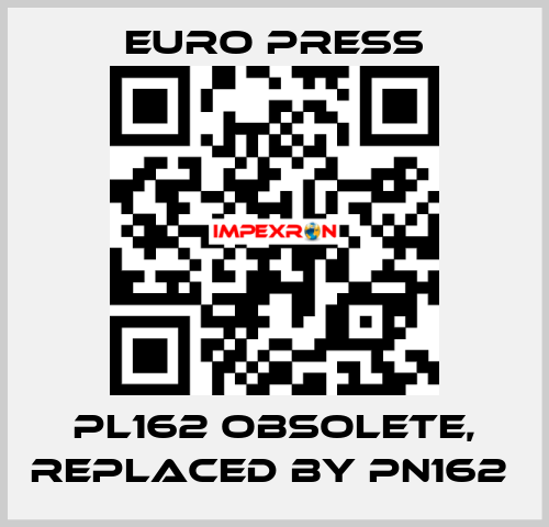 PL162 obsolete, replaced by PN162  Euro Press