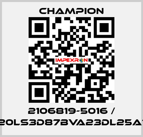 2106819-5016 / G20LS3D87BVA23DL25A10 Champion