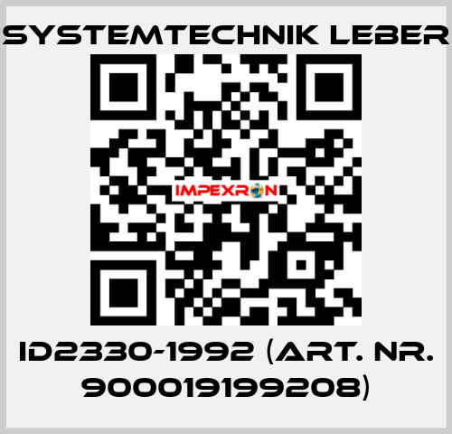 ID2330-1992 (art. nr. 900019199208) Systemtechnik LEBER