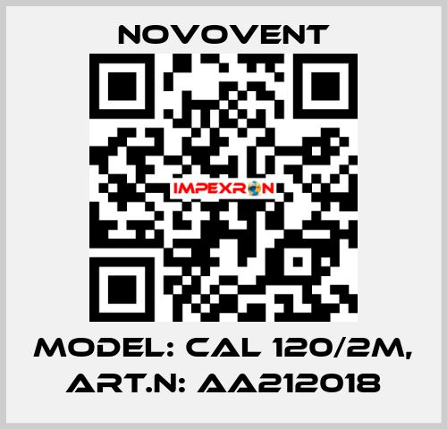 Model: CAL 120/2M, Art.N: AA212018 Novovent