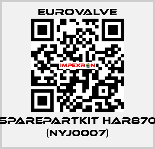 Sparepartkit HAR870 (NYJ0007) Eurovalve