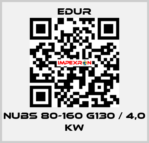 NUBS 80-160 G130 / 4,0 KW Edur