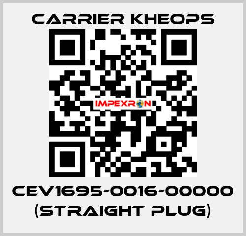 CEV1695-0016-00000 (straight plug) Carrier Kheops