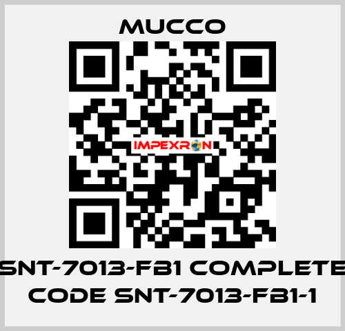 SNT-7013-FB1 complete code SNT-7013-FB1-1 mucco