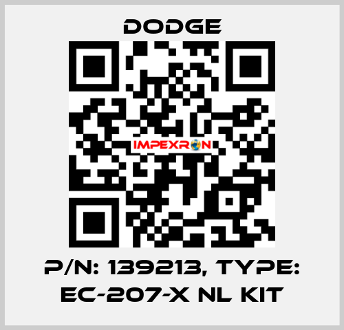 p/n: 139213, Type: EC-207-X NL KIT Dodge