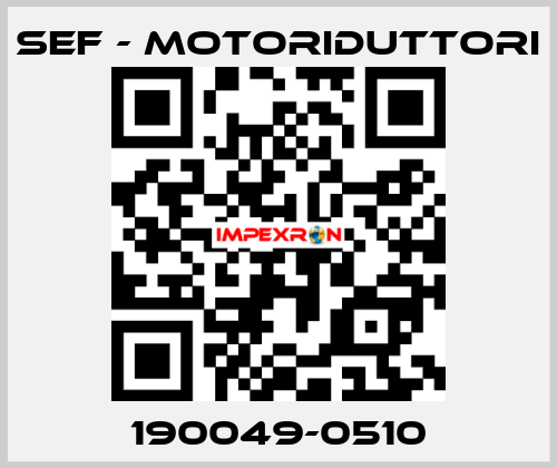 190049-0510 SEF - MOTORIDUTTORI