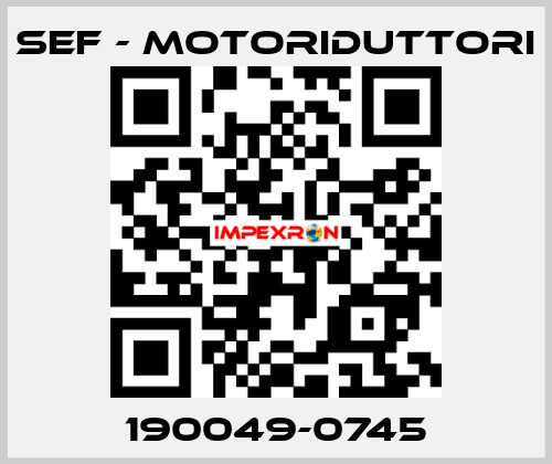 190049-0745 SEF - MOTORIDUTTORI