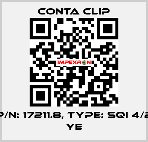 P/N: 17211.8, Type: SQI 4/2 YE Conta Clip