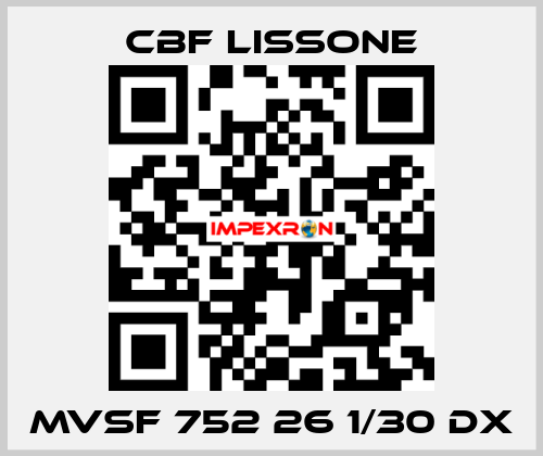 MVSF 752 26 1/30 DX CBF LISSONE