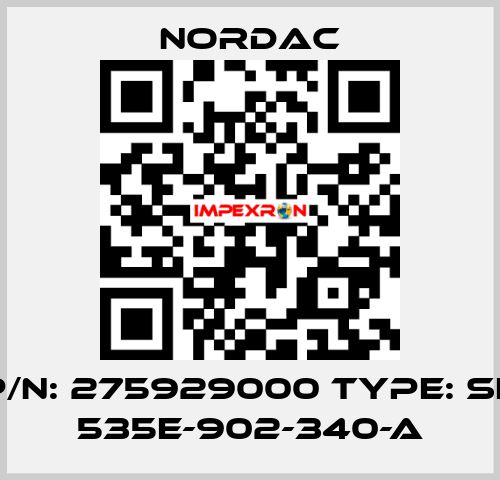 P/N: 275929000 Type: SK 535E-902-340-A NORDAC