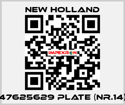 47625629 plate (nr.14) new holland