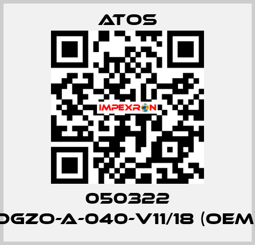 050322 DGZO-A-040-V11/18 (OEM) Atos