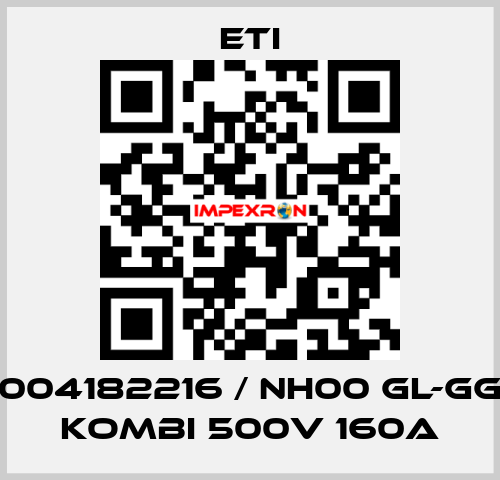 004182216 / NH00 gL-gG KOMBI 500V 160A Eti