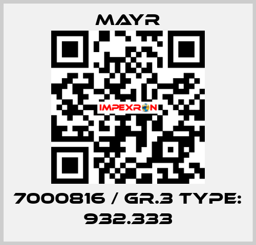 7000816 / Gr.3 Type: 932.333 Mayr