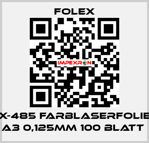 X-485 FARBLASERFOLIE A3 0,125MM 100 BLATT  Folex