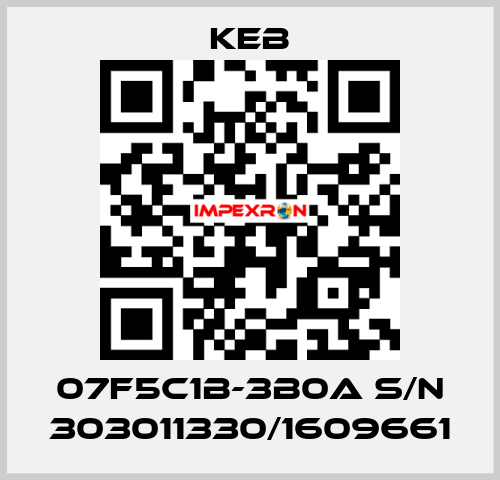 07F5C1B-3B0A S/N 303011330/1609661 KEB