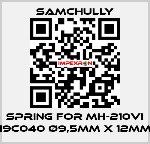 spring for MH-210VI 19C040 Ø9,5mm x 12mm Samchully