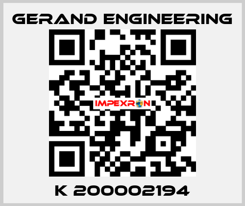 K 200002194 Gerand Engineering