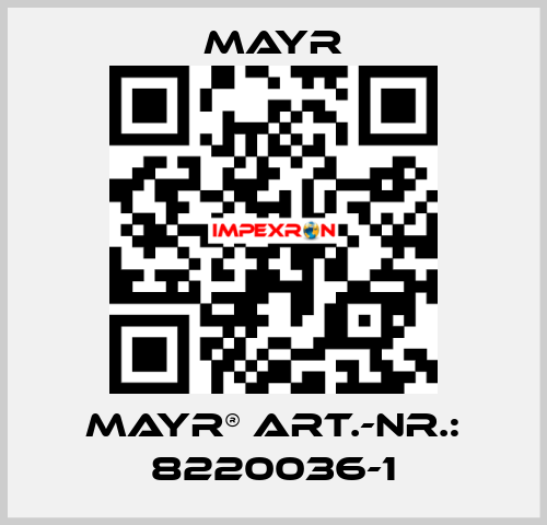 mayr® Art.-Nr.: 8220036-1 Mayr