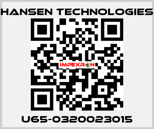 U65-0320023015 HANSEN TECHNOLOGIES