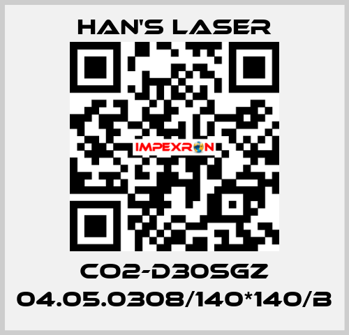 CO2-D30SGZ 04.05.0308/140*140/B Han's Laser