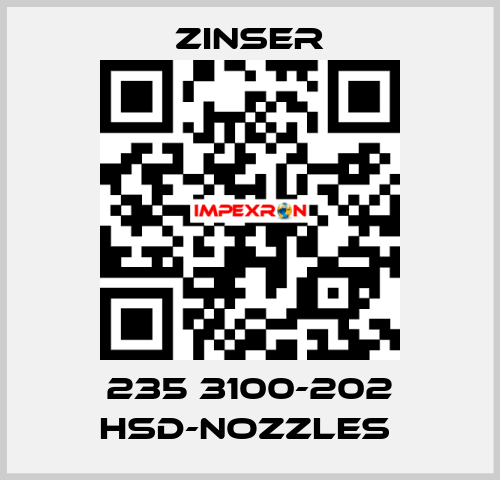 235 3100-202 HSD-nozzles  Zinser