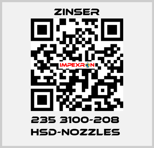 235 3100-208  HSD-nozzles  Zinser