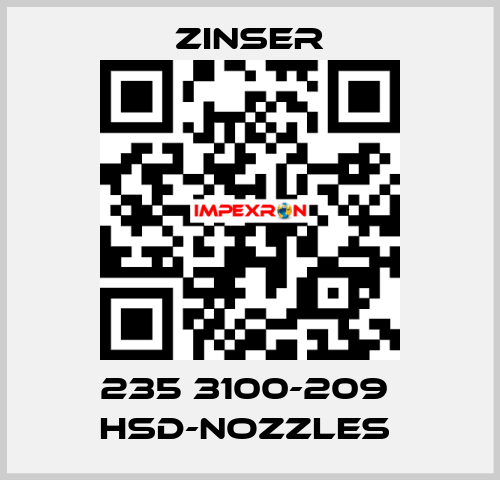 235 3100-209  HSD-nozzles  Zinser