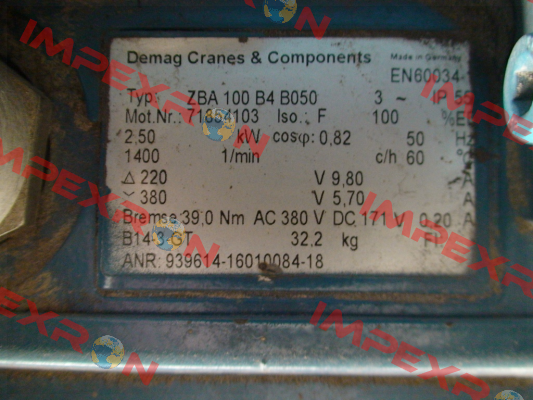 ZBA100 B4 B050 - 71854103  Demag