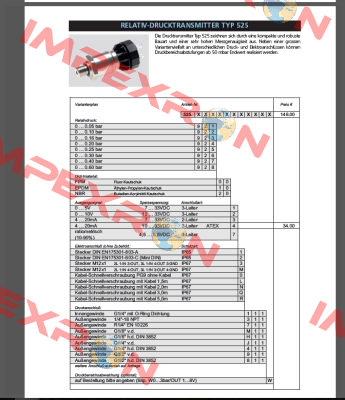 Typ 525 (0 ... 0.05 -0.6 bar)  Huba Control