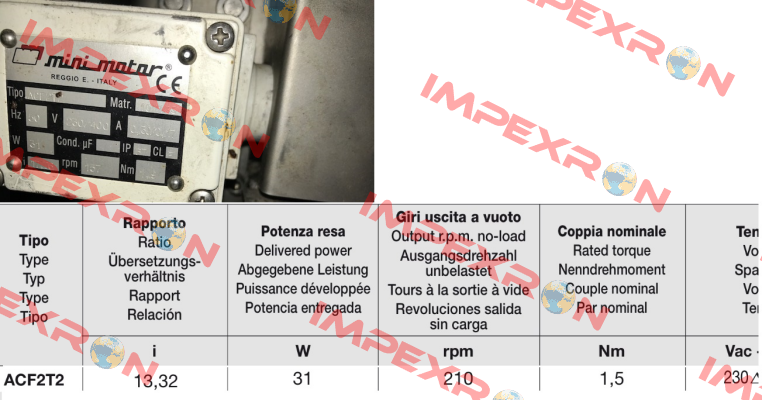 ACF2T2-B3 ohne Fuß-17,76 Minimotor