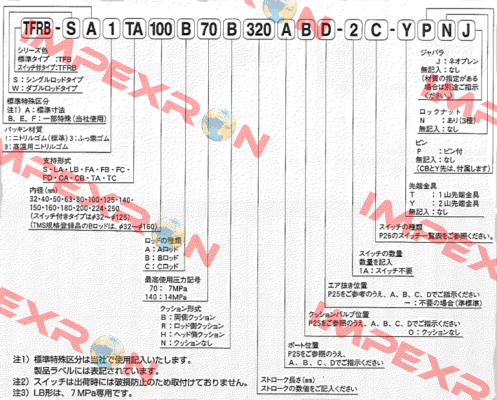 TFRB-SA1FA180B140B20BAD- DOES NOT EXIST JTEKT FLUID POWER SYSTEMS CORPORATION (ex. Toyooki)