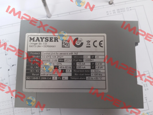 SG-EFS 104 ZK2/1 24V AC/DC/Pb-Free Mayser