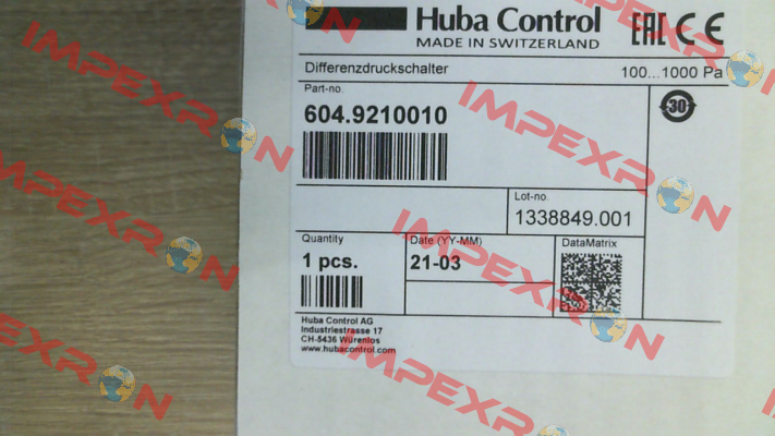 604.9210010 Huba Control