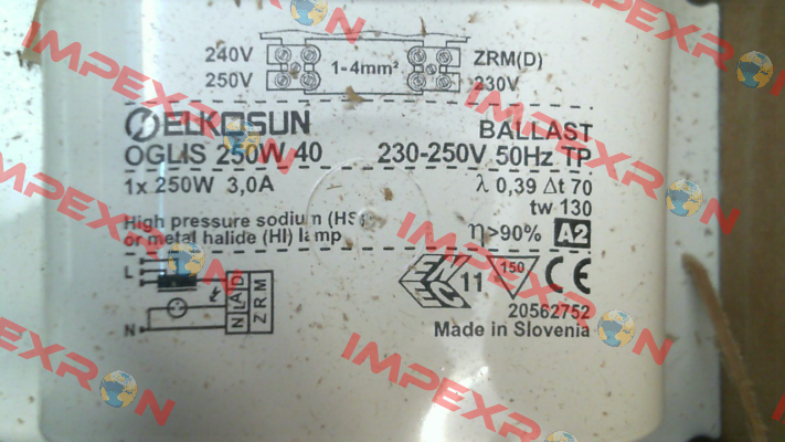 OGLIS 250W 40 230-250/50 040A094 TP Tridonic