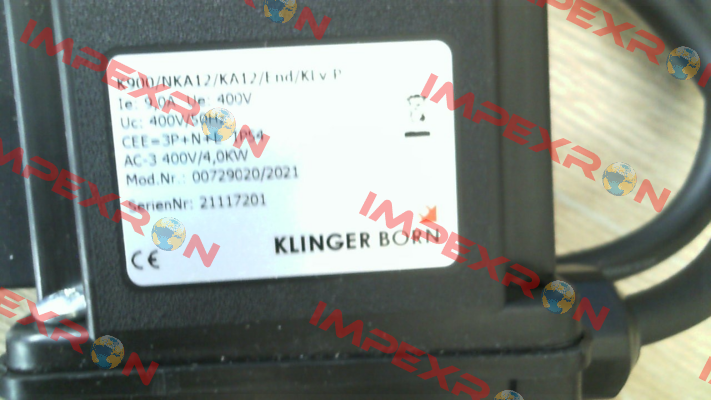 K900/NKA12/KA12/KLvP/End/3Ph-400V (0072.9020) Klinger Born