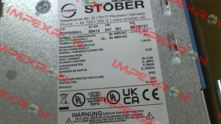 MV0000000831 - FDS5008A/L Stober