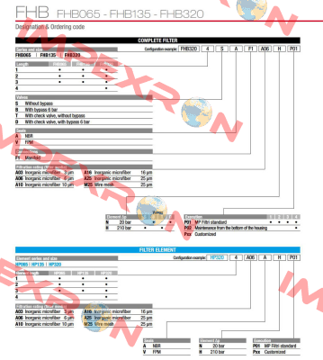 FHB-320-2-S-V-F1-A16-H-P01 MP Filtri