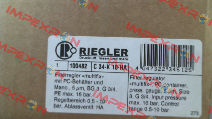 100482 / C 34-K 10-HA Riegler